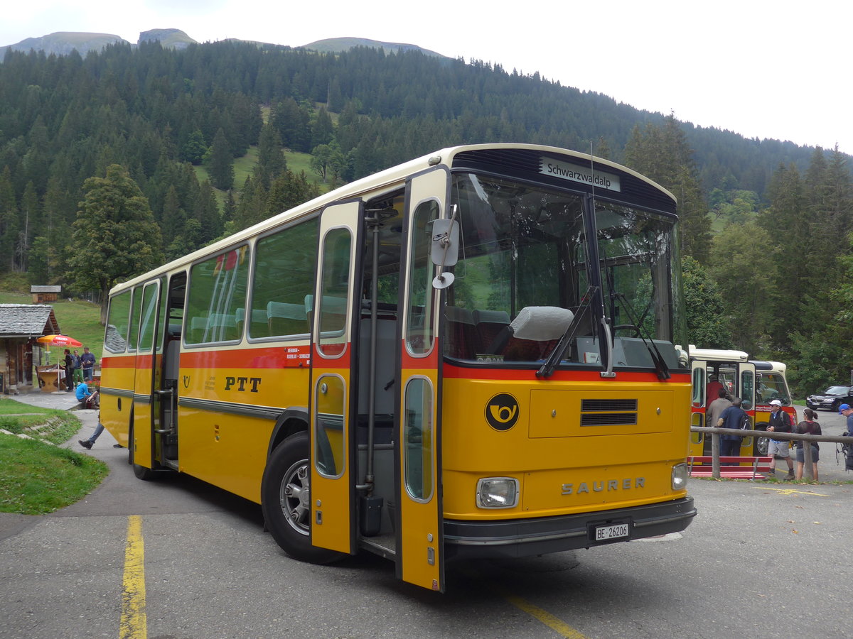 (197'799) - Schmid, Th�rishaus - BE 26'206 - Saurer/T�scher (ex P 24'244) am 16. September 2018 auf der Schwarzwaldalp