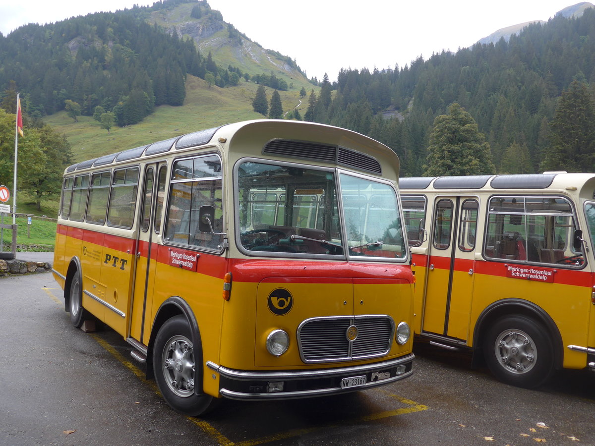 (197'803) - M�ller, Ennetmoos - NW 23'167 - FBW/Gangloff (ex Rentsch, Gunten; ex P 23'203; ex P 21'003) am 16. September 2018 auf der Schwarzwaldalp