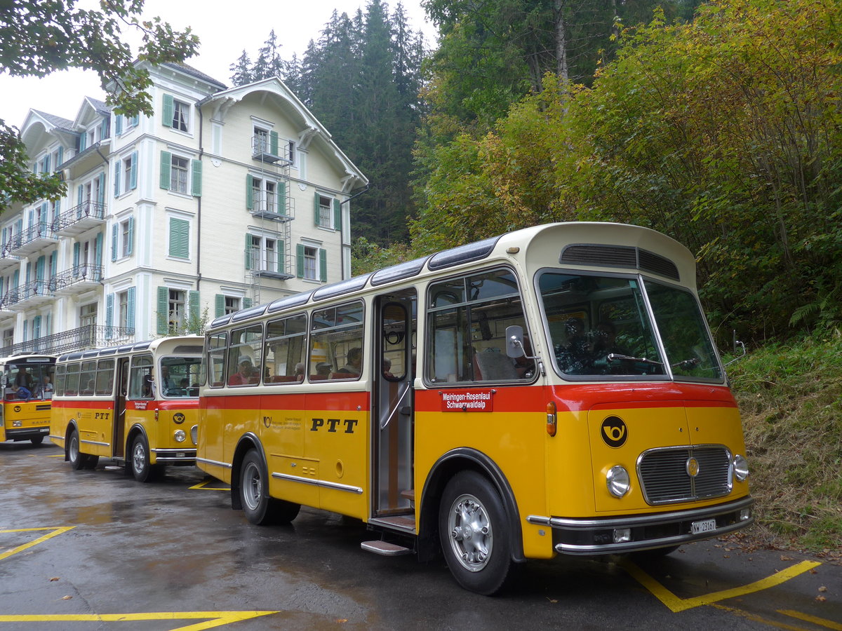 (197'813) - M�ller, Ennetmoos - NW 23'167 - FBW/Gangloff (ex Rentsch, Gunten; ex P 23'203; ex P 21'003) am 16. September 2018 in Rosenlaui, Hotel