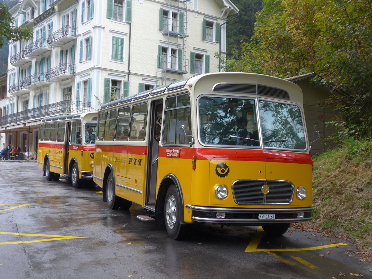 (197'816) - M�ller, Ennetmoos - NW 23'167 - FBW/Gangloff (ex Rentsch, Gunten; ex P 23'203; ex P 21'003) am 16. September 2018 in Rosenlaui, Hotel