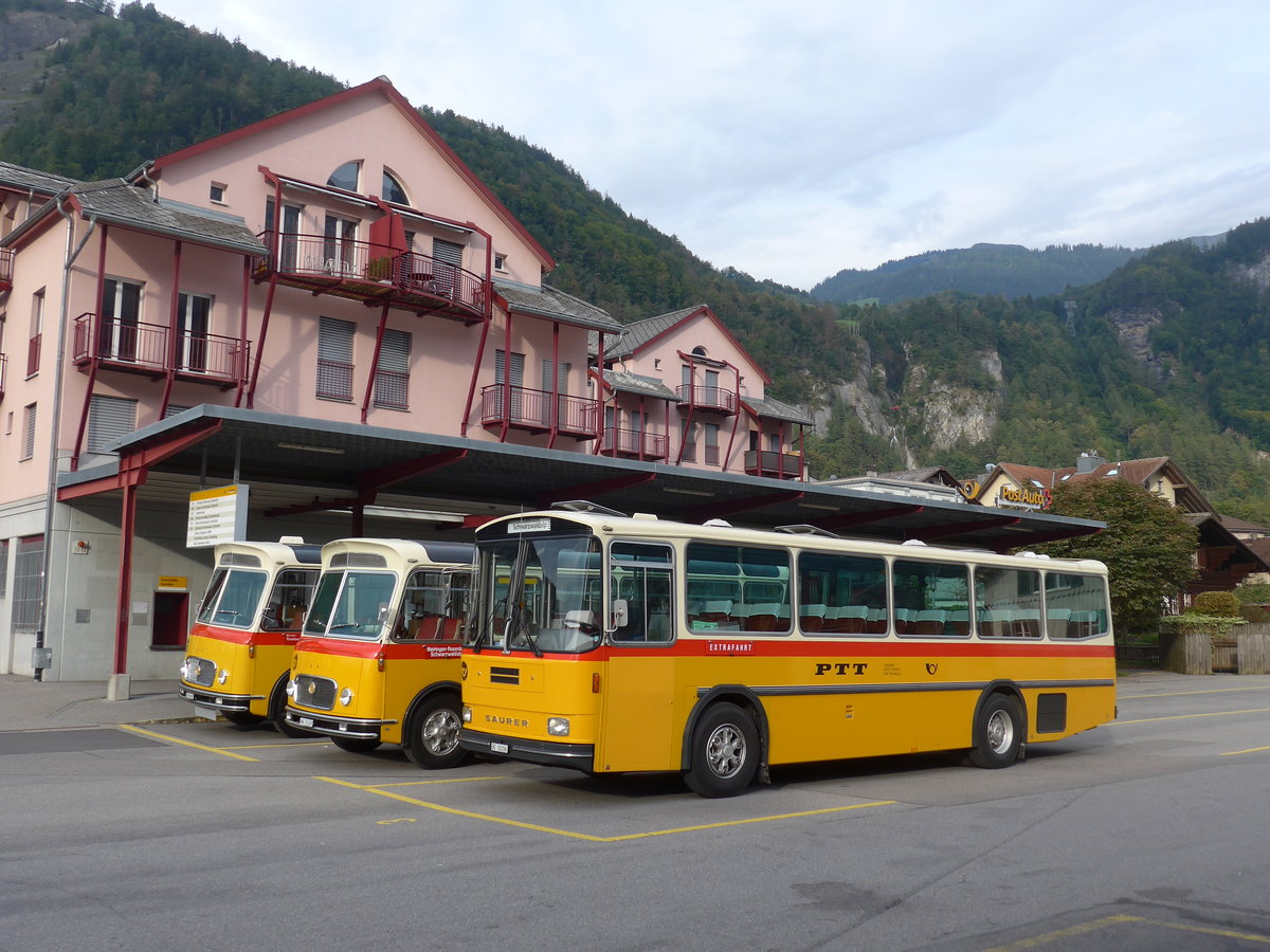 (197'856) - Schmid, Th�rishaus - BE 26'206 - Saurer/T�scher (ex P 24'244) am 16. September 2018 in Meiringen, Postautostation