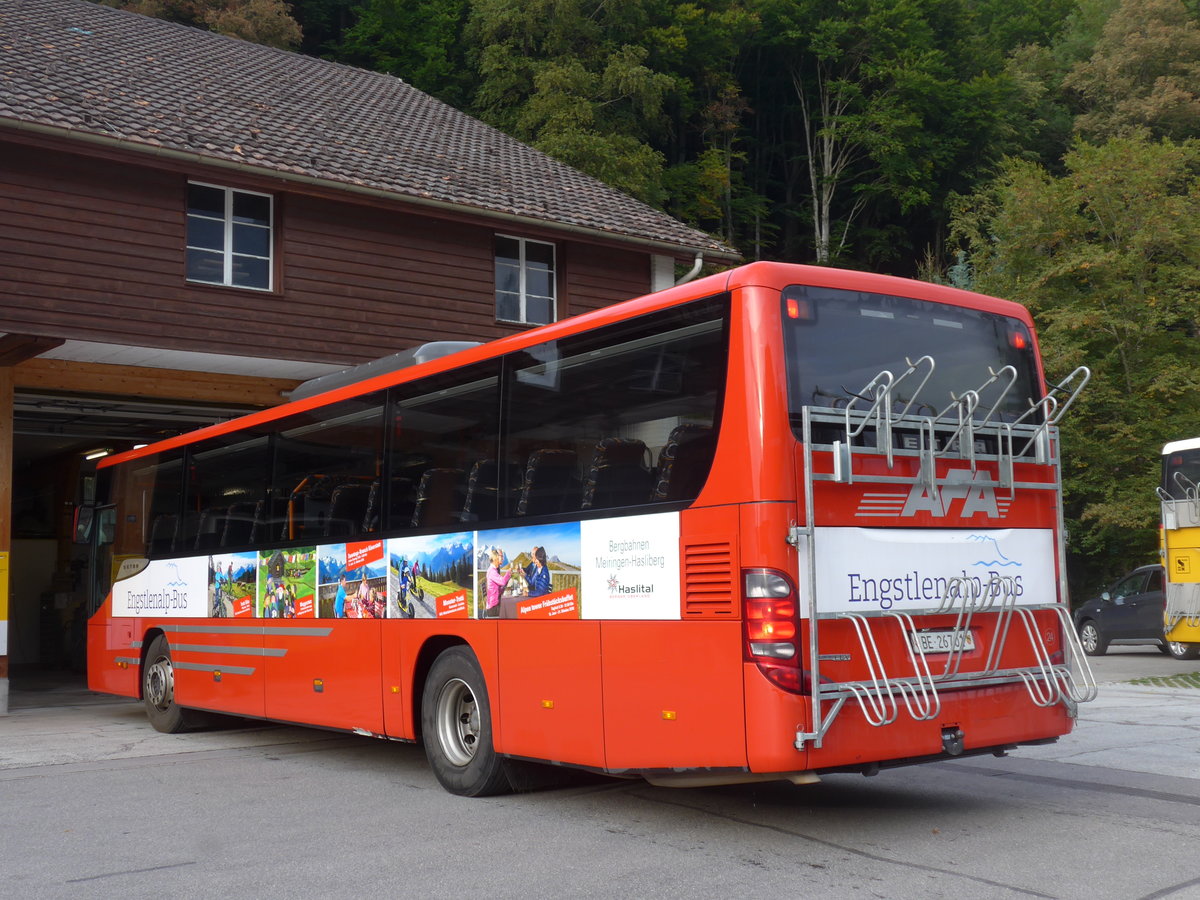 (197'880) - AFA Adelboden - Nr. 24/BE 26'701 - Setra am 16. September 2018 in Meiringen, Garage AVG M. (Einsatz AVG M. f�r Engstlenalp-Bus)
