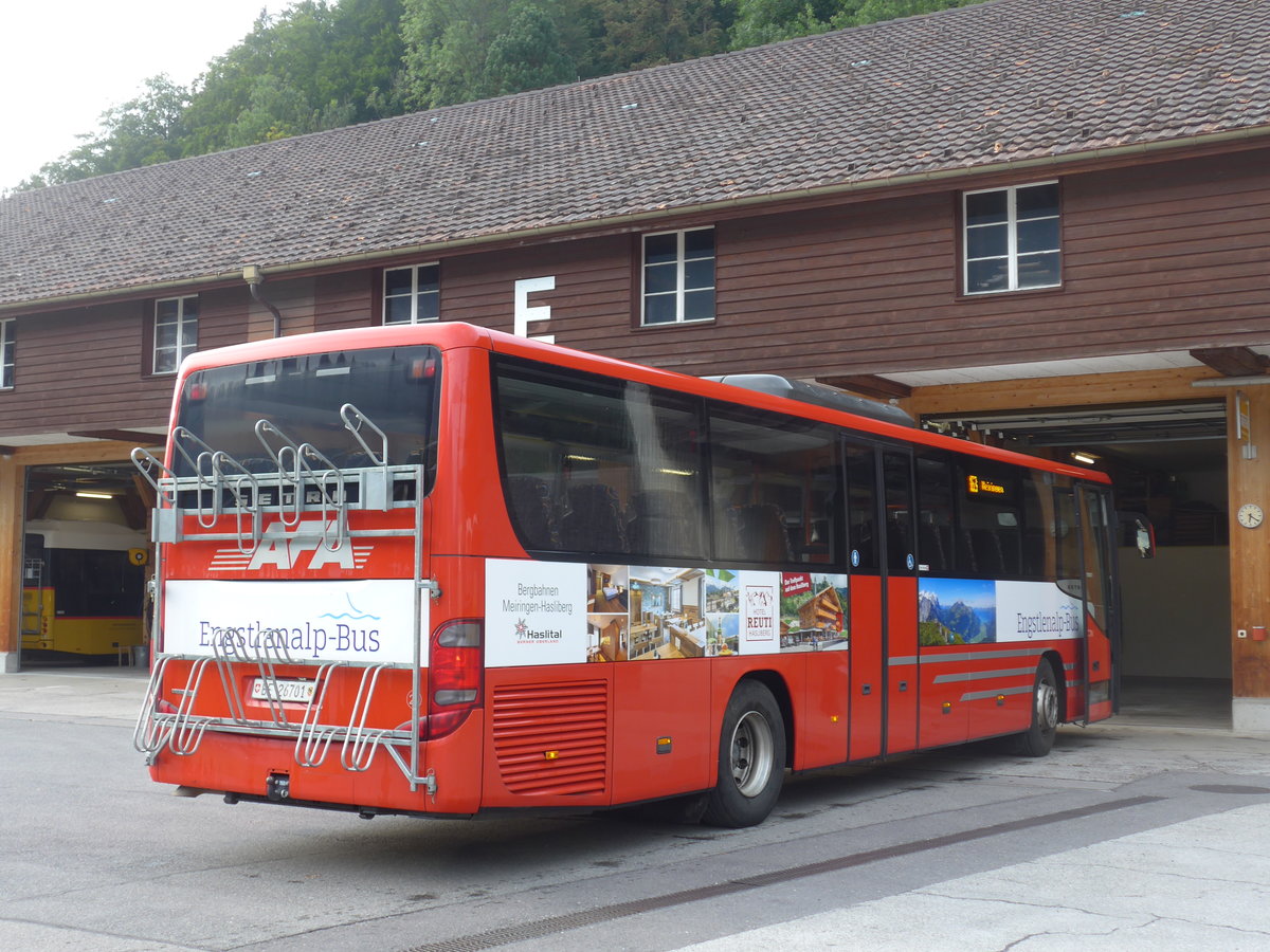 (197'881) - AFA Adelboden - Nr. 24/BE 26'701 - Setra am 16. September 2018 in Meiringen, Garage AVG M. (Einsatz AVG M. f�r Engstlenalp-Bus)