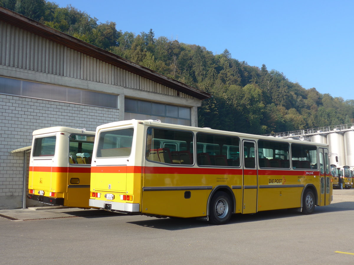 (197'994) - Oldtimer Club Saurer, Arbon - TG 95'083 - Saurer/T�scher (ex Schwizer, Goldach Nr. 2) am 30. September 2018 in Willisau, Altes Zeughaus