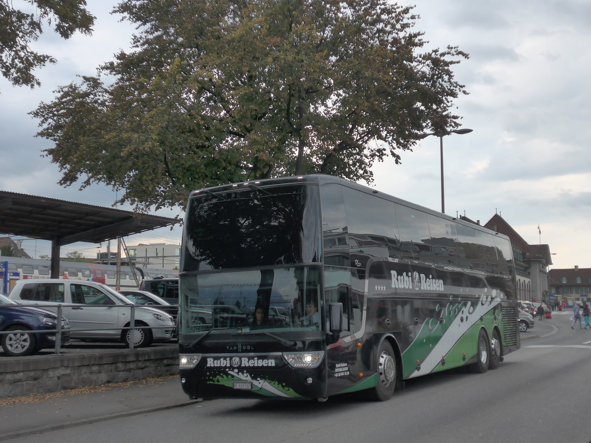 (198'122) - Rubi, Interlaken - BE 609'580 - Van Hool am 7. Oktober 2018 bei der Schiffl�ndte Thun
