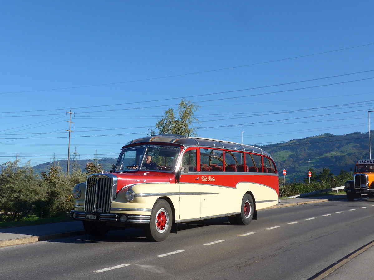 (198'173) - R�llin, Hirzel - SZ 60'708 - FBW/FHS (ex Fl�ckiger, Rickenbach; ex Rieben, Aesch; ex Pfister, Th�rnen) am 13. Oktober 2018 in Bilten, Sch�niserstrasse