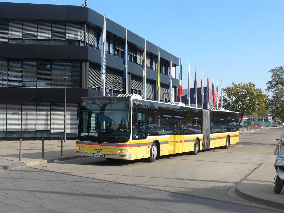 (198'347) - Bruckdorfer, N�rnberg - Nr. 119/N-NH 380 - MAN (ex STI Thun/CH Nr. 119) am 16. Oktober 2018 in N�rnberg, Messe