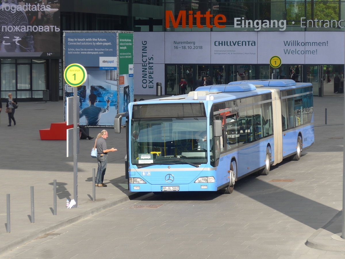 (198'350) - Arzt, Seligenporten - Nr. 33/NM-AL 1002 - Mercedes (ex MVG M�nchen) am 16. Oktober 2018 in N�rnberg, Messe