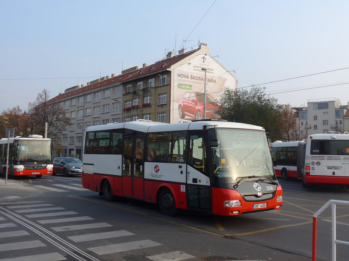(198'500) - DPP Praha - Nr. 2030/2AP 4459 - SOR am 19. Oktober 2018 in Praha, Dejvick�