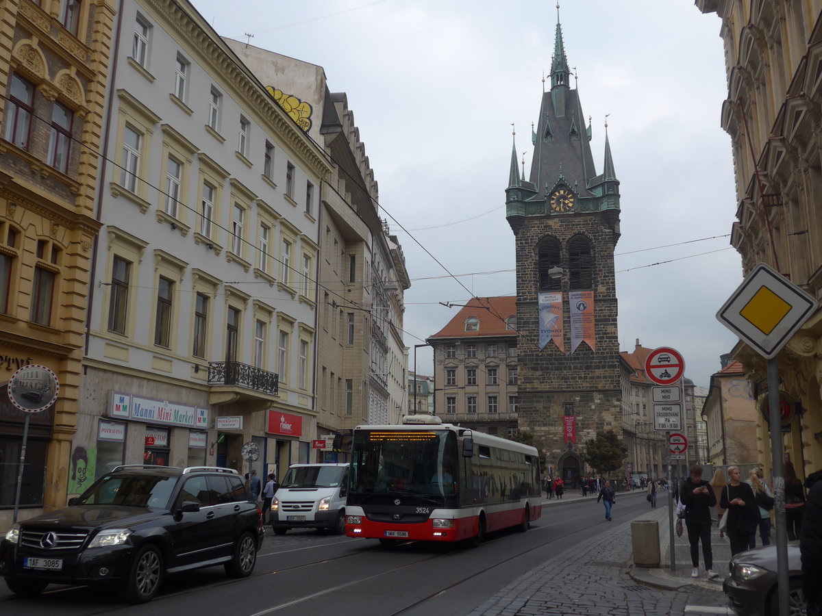 (198'661) - DPP Praha - Nr. 3524/1AH 5585 - SOR am 19. Oktober 2018 in Praha, Jindrissk�