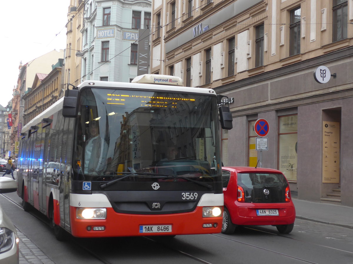 (198'667) - DPP Praha - Nr. 3569/1AK 8466 - SOR am 19. Oktober 2018 in Praha, Jindrissk�