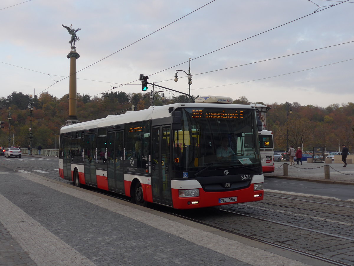 (198'762) - DPP Praha - Nr. 3634/2AE 0659 - SOR am 19. Oktober 2018 in Praha, Pr�vnick� Fakulta