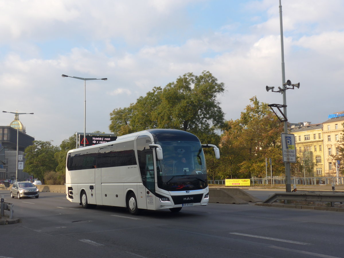 (198'956) - Aus Polen: Szwagropol, Krak�w - Nr. 28/KR 4FX66 - MAN am 21. Oktober 2018 in Praha, Hlavn� N�draz�