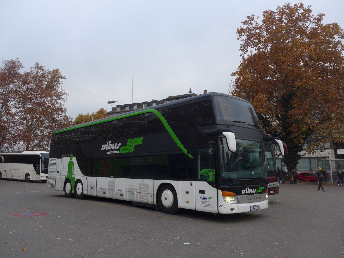 (199'431) - Aus Deutschland: Albus, M�nchen - Nr. 7916/M-EU 7916 - Setra am 18. November 2018 in Z�rich, Sihlquai