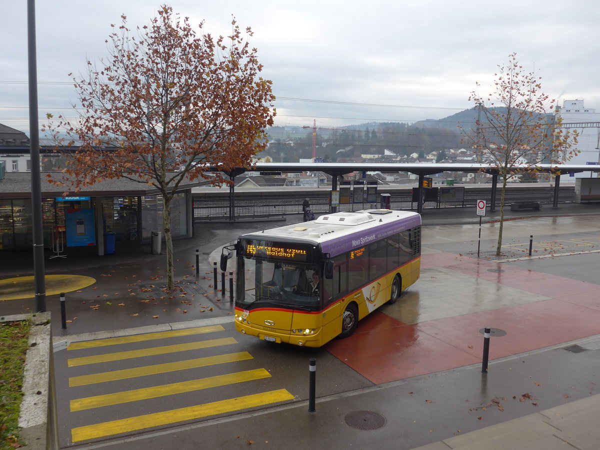 (199'530) - Schmidt, Oberb�ren - SG 304'021 - Solaris am 24. November 2018 beim Bahnhof Uzwil
