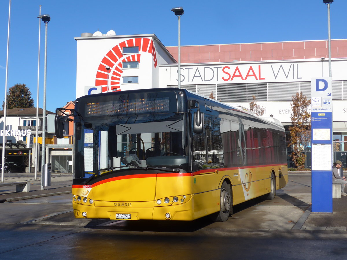 (199'545) - Schmidt, Oberb�ren - SG 397'502 - Solaris am 24. November 2018 beim Bahnhof Wil