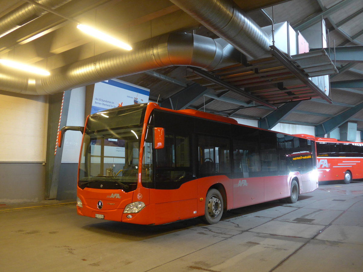 (199'612) - AFA Adelboden - Nr. 54/BE 611'056 - Mercedes am 26. November 2018 in Adelboden, Busstation