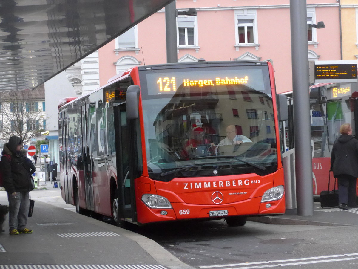 (199'803) - AHW Horgen - Nr. 659/ZH 704'434 - Mercedes am 8. Dezember 2018 beim Bahnhof W�denswil