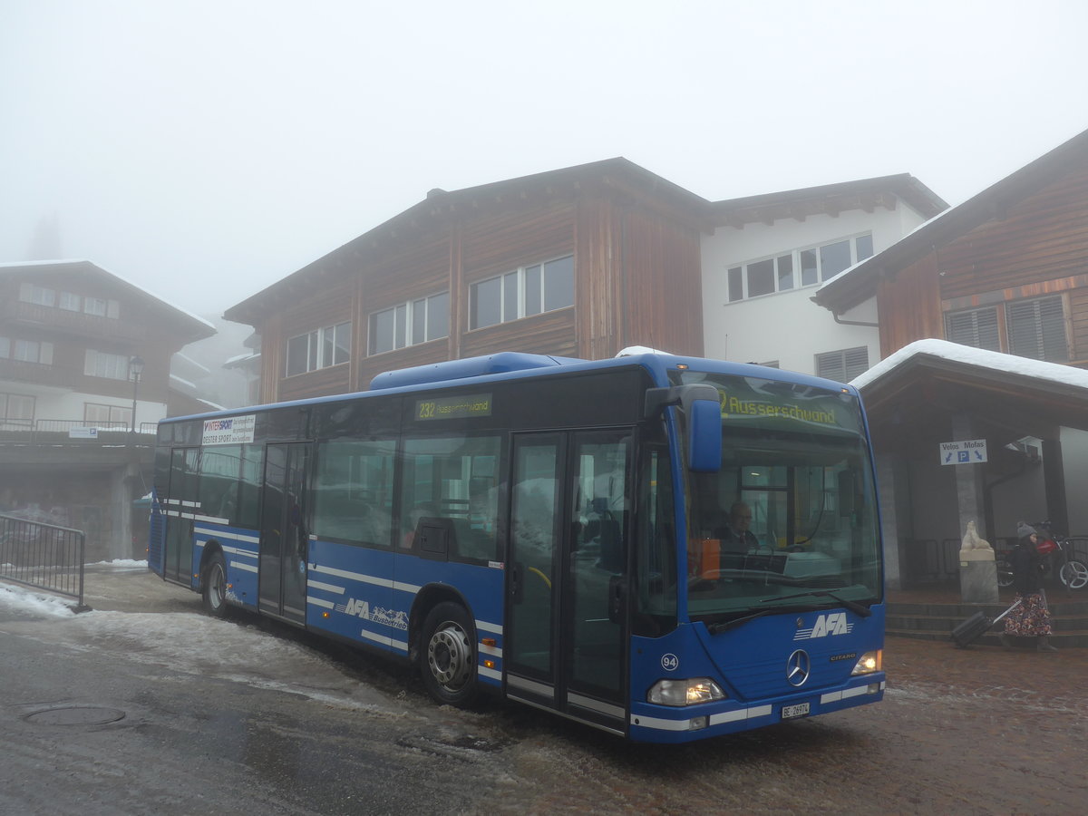 (199'974) - AFA Adelboden - Nr. 94/BE 26'974 - Mercedes am 16. Dezember 2018 in Adelboden, Busstation