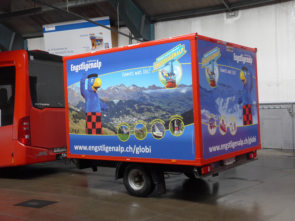 (199'981) - AFA Adelboden - Nr. 71/BE 681'633 - Niederhauser Gep�ckanh�nger am 16. Dezember 2018 in Adelboden, Busstation