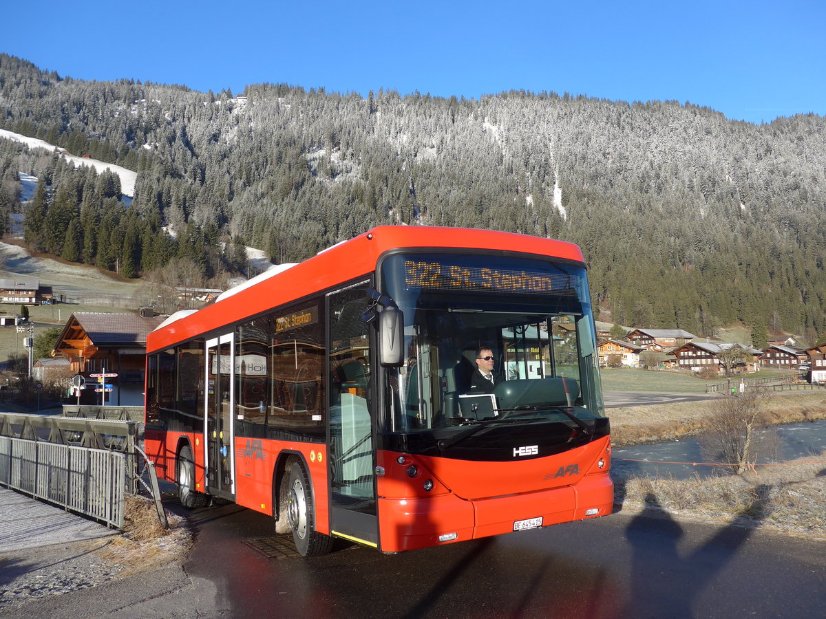 (200'195) - AFA Adelboden - Nr. 59/BE 645'415 - Scania/Hess am 25. Dezember 2018 in St. Stephan, St�ckli
