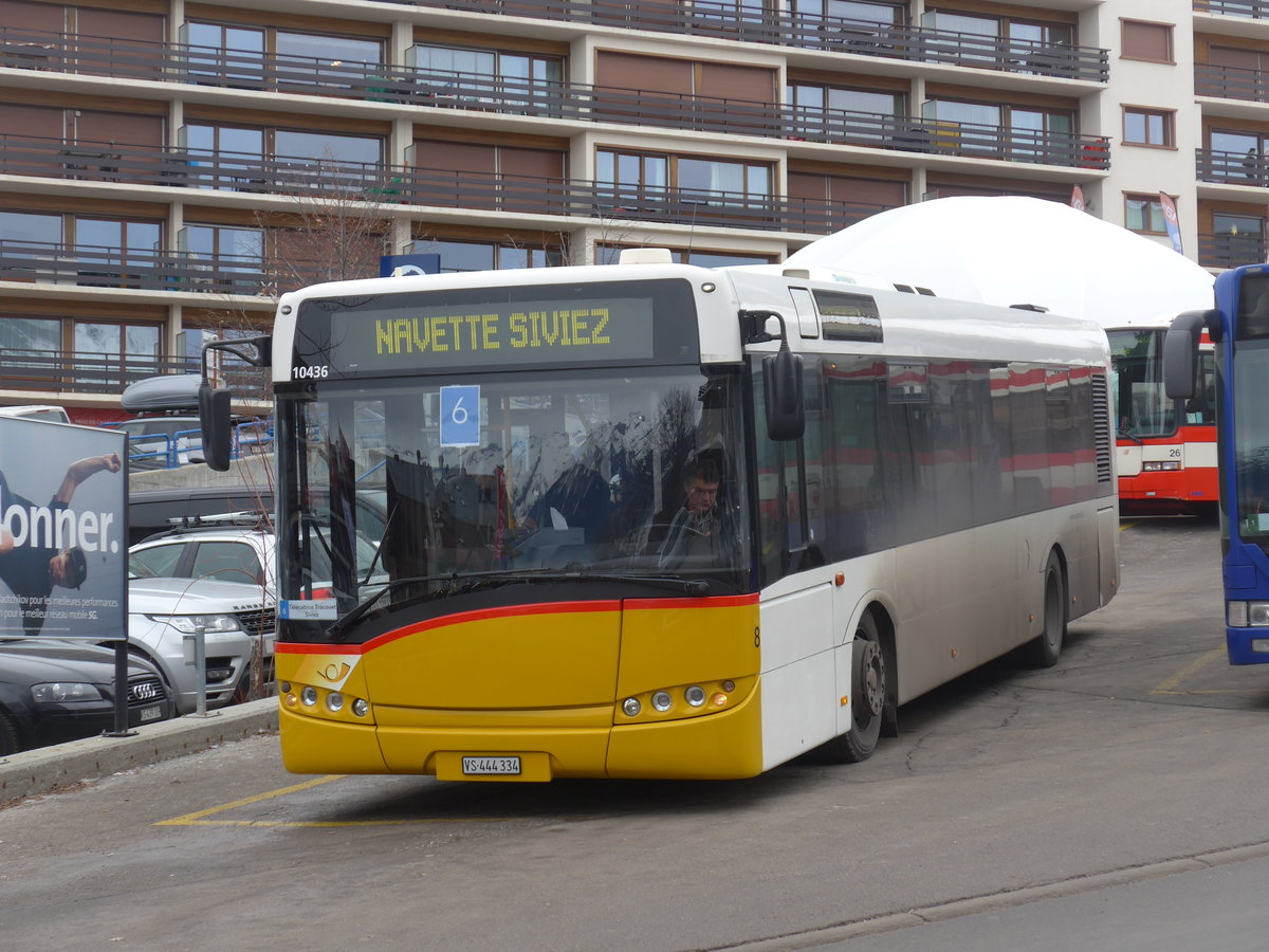 (200'340) - Lathion, Sion - Nr. 8/VS 444'334 - Solaris (ex ATE Bus, Effretikon Nr. 49) am 30. Dezember 2018 in Haute-Nendaz, T�l�cabine