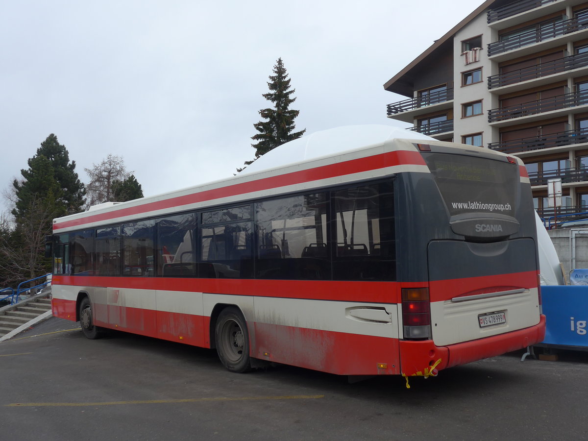 (200'345) - Lathion, Sion - Nr. 26/VS 478'999 - Scania/Hess (ex AAGS Schwyz Nr. 12) am 30. Dezember 2018 in Haute-Nendaz, T�l�cabine