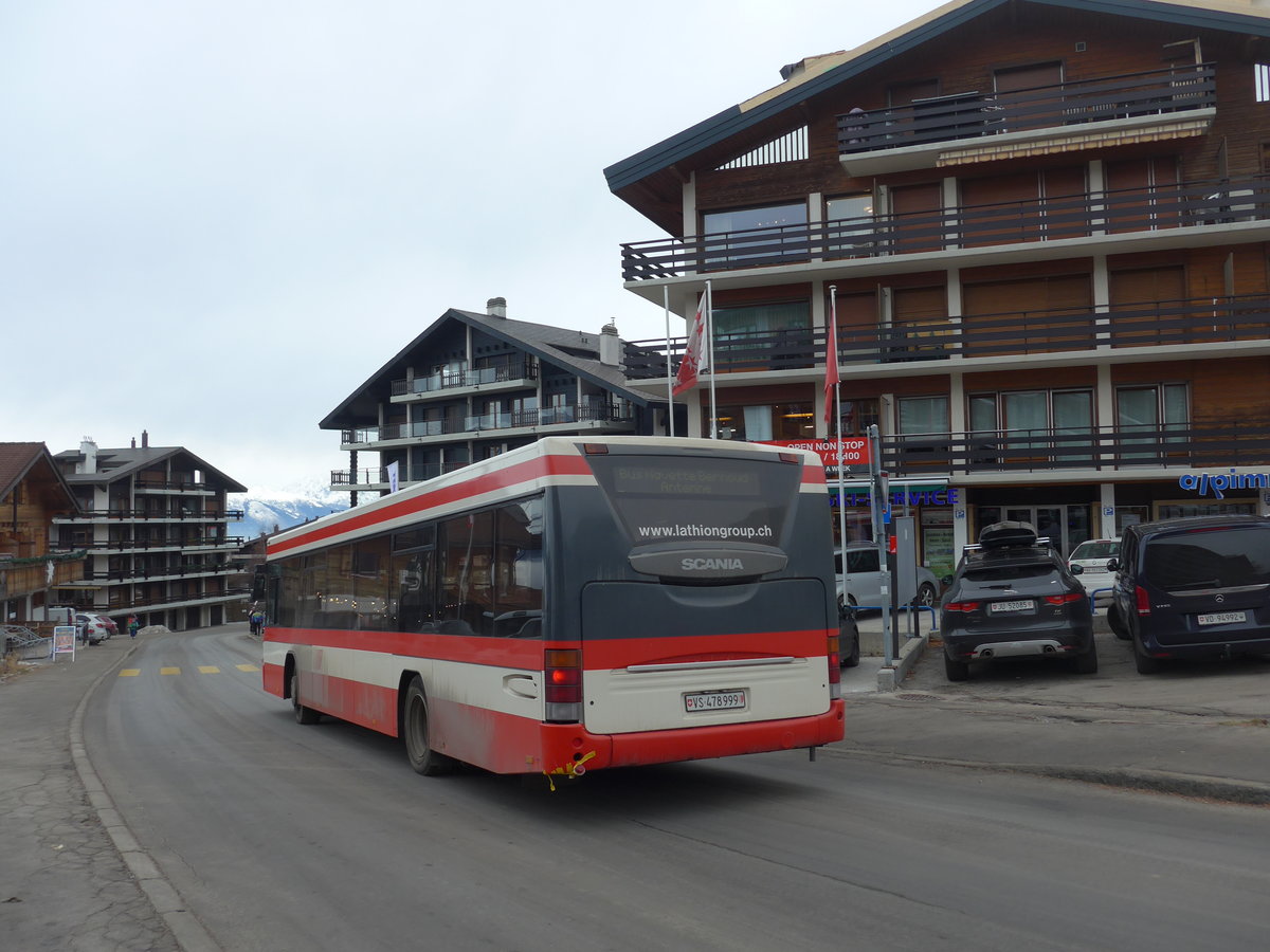 (200'361) - Lathion, Sion - Nr. 26/VS 478'999 - Scania/Hess (ex AAGS Schwyz Nr. 12) am 30. Dezember 2018 in Haute-Nendaz, T�l�cabine