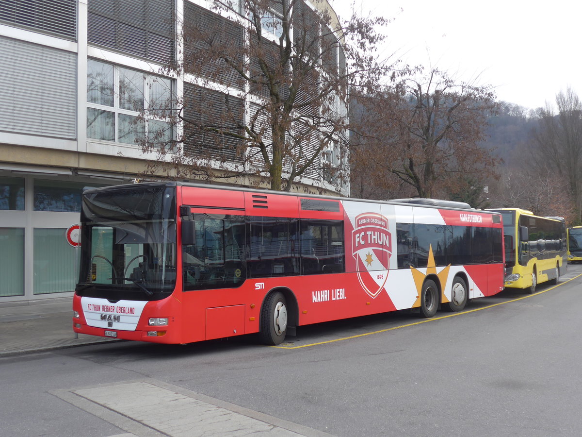 (200'419) - STI Thun - Nr. 149/BE 801'149 - MAN am 31. Dezember 2018 bei der Schiffl�ndte Thun