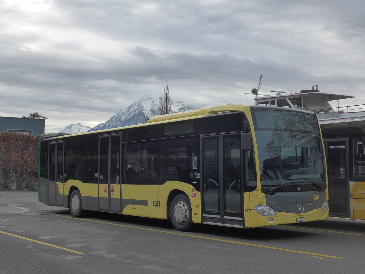 (200'421) - STI Thun - Nr. 177/BE 752'177 - Mercedes am 31. Dezember 2018 bei der Schiffl�ndte Thun