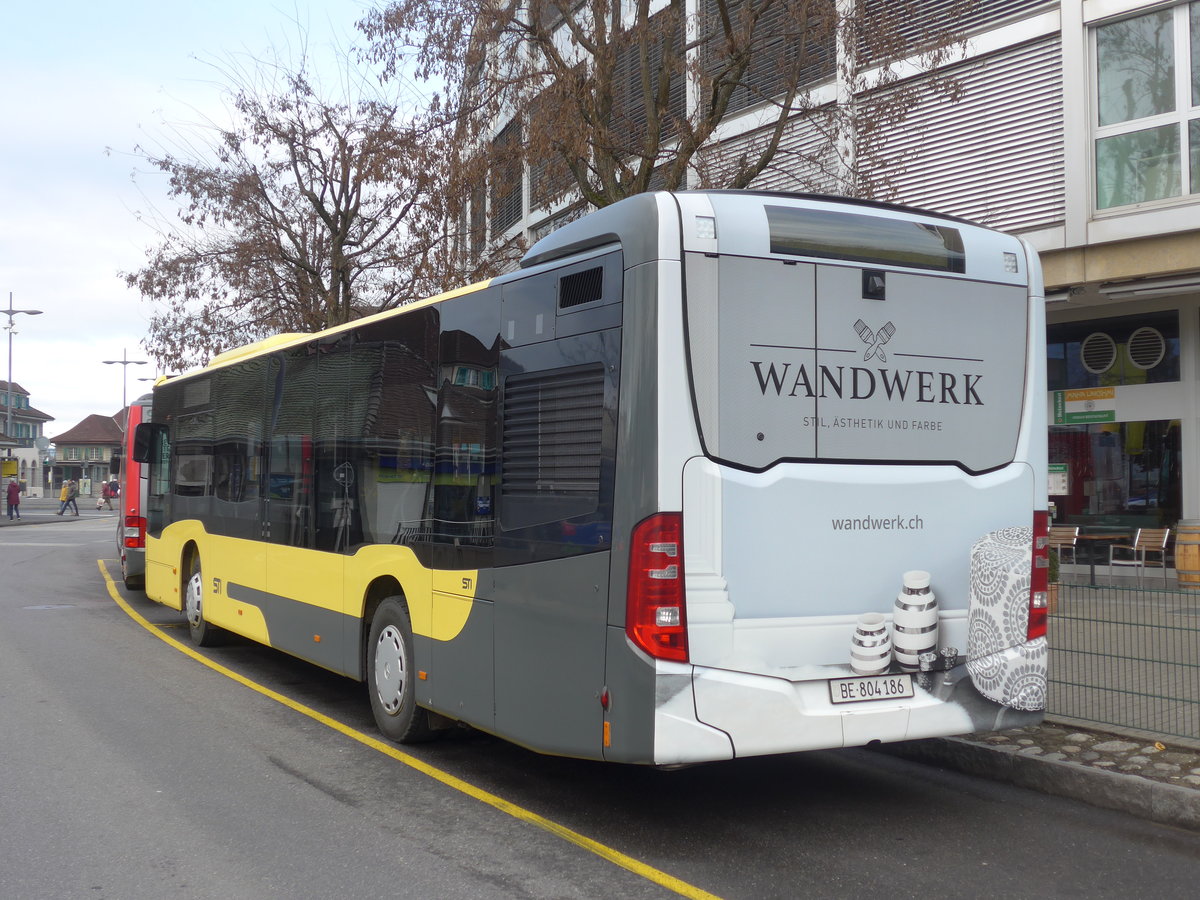 (200'426) - STI Thun - Nr. 186/BE 804'186 - Mercedes am 31. Dezember 2018 bei der Schiffl�ndte Thun