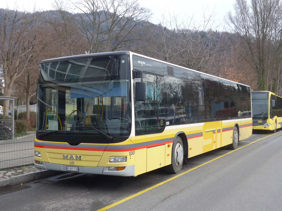 (200'461) - STI Thun - Nr. 130/BE 801'130 - MAN am 31. Oktober 2018 bei der Schiffl�ndte Thun