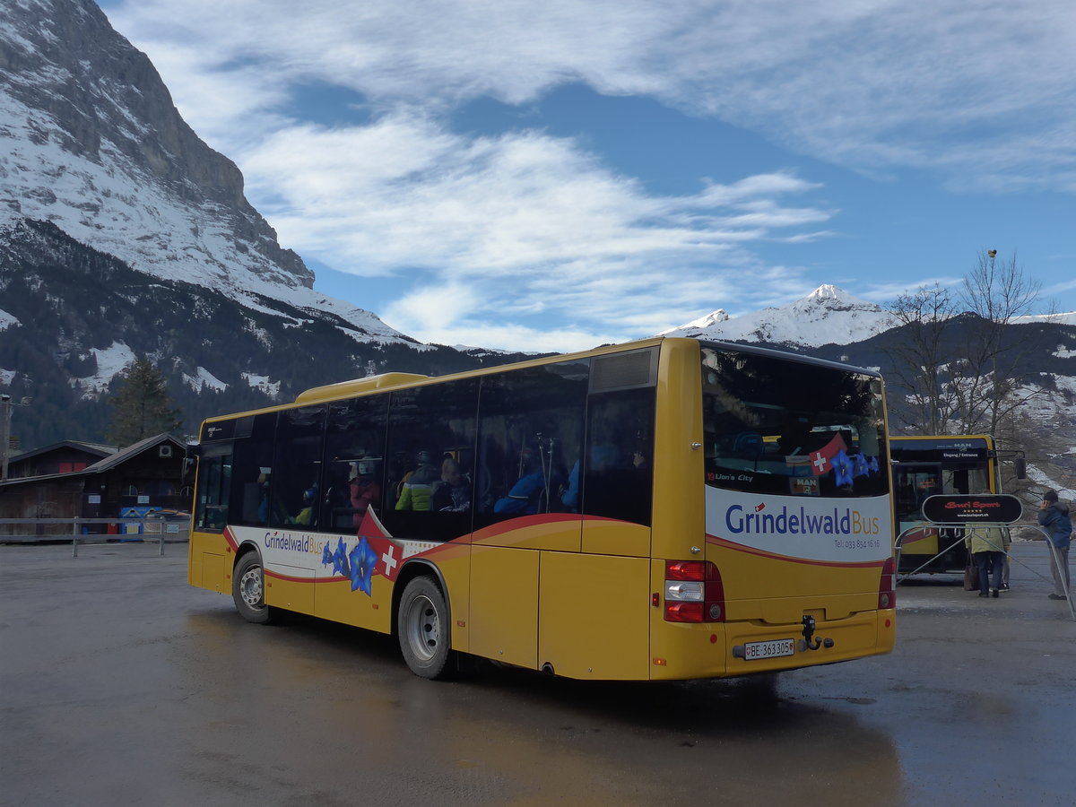 (200'492) - AVG Grindelwald - Nr. 19/BE 363'305 - MAN/G�ppel am 1. Januar 2019 beim Bahnhof Grindelwald