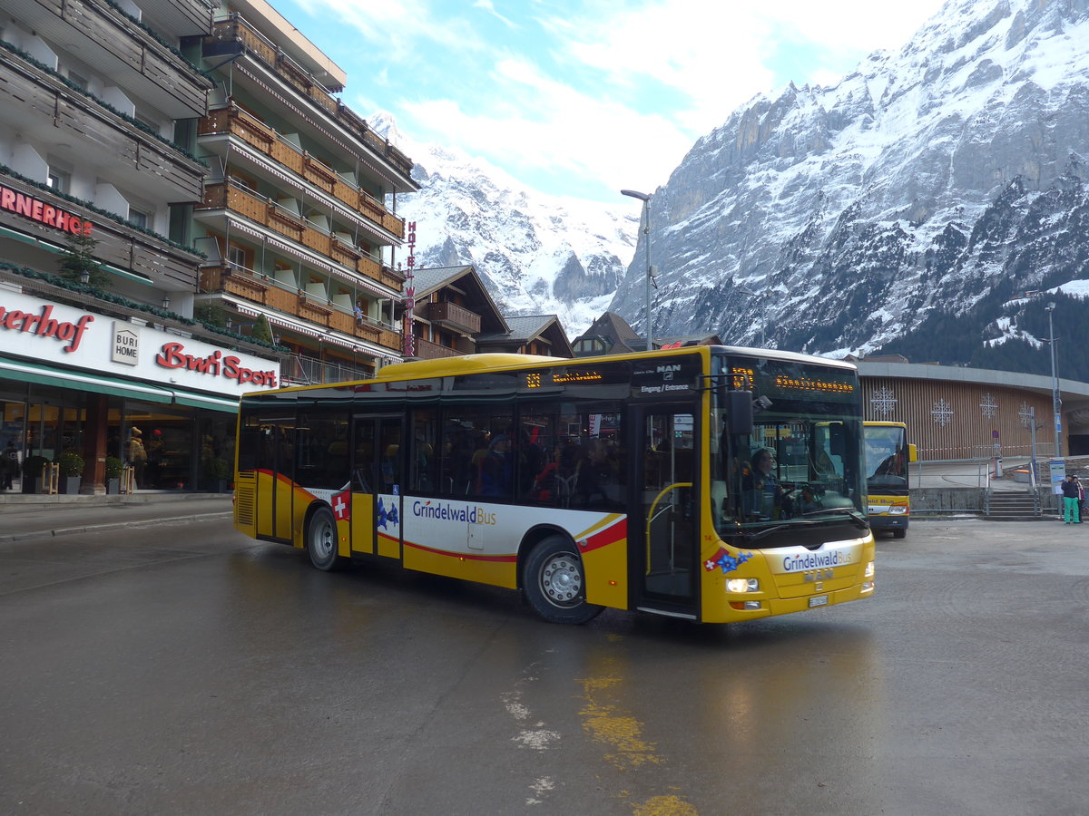 (200'497) - AVG Grindelwald - Nr. 14/BE 202'568 - MAN/G�ppel am 1. Januar 2019 beim Bahnhof Grindelwald