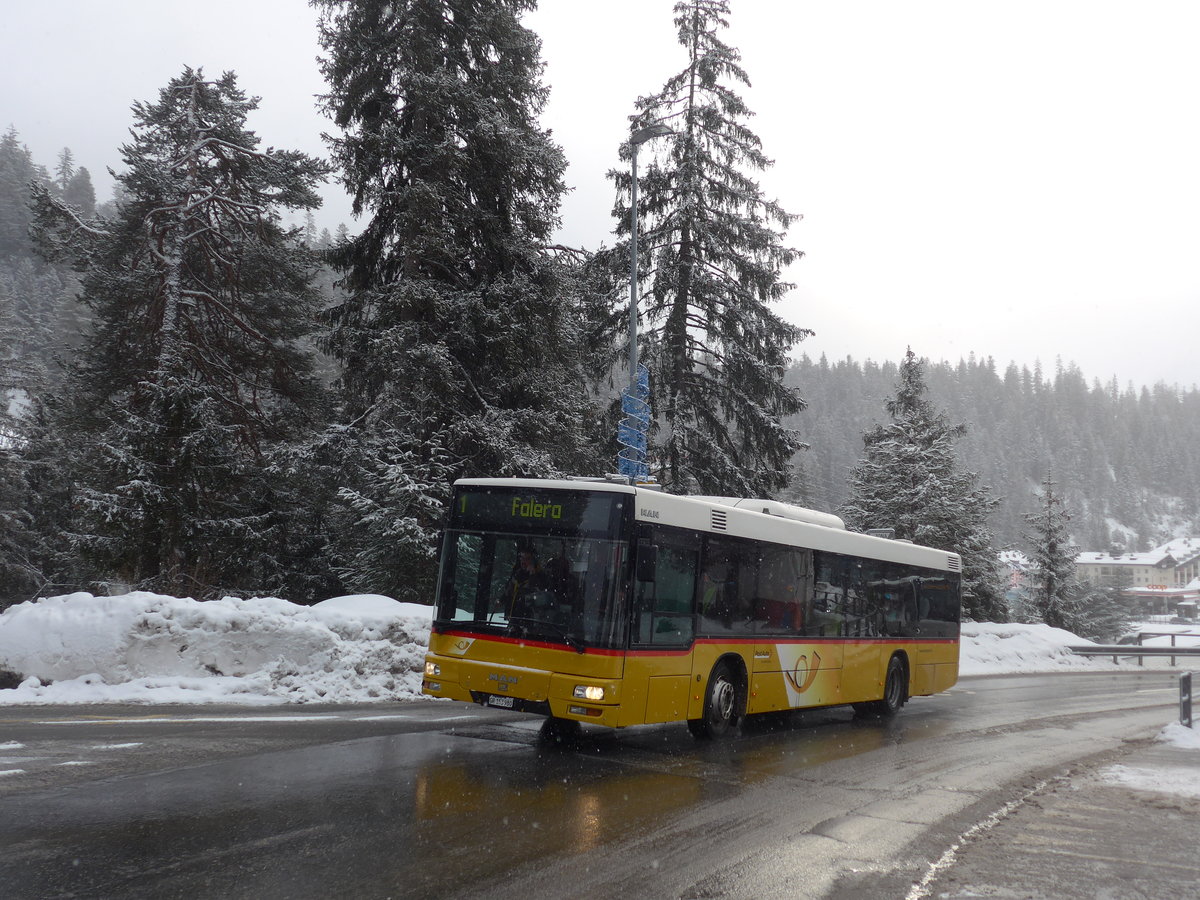 (200'573) - Stuppan, Flims - GR 153'980 - MAN (ex PostAuto Z�rich Nr. 188) am 2. Januar 2019 in Laax, Bergbahnen