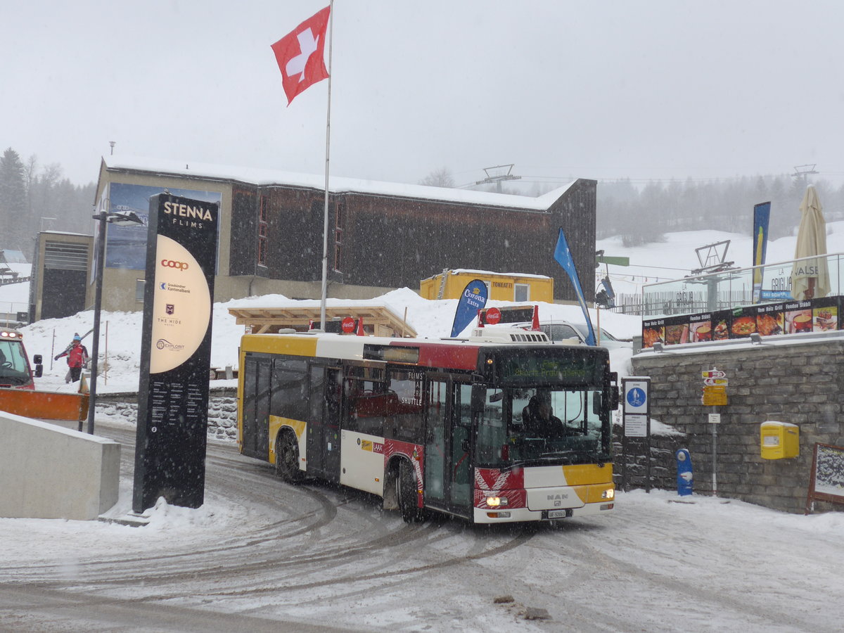 (200'579) - Stuppan, Flims - GR 52'063 - MAN/G�ppel am 2. Januar 2019 in Flims, Bergbahnen