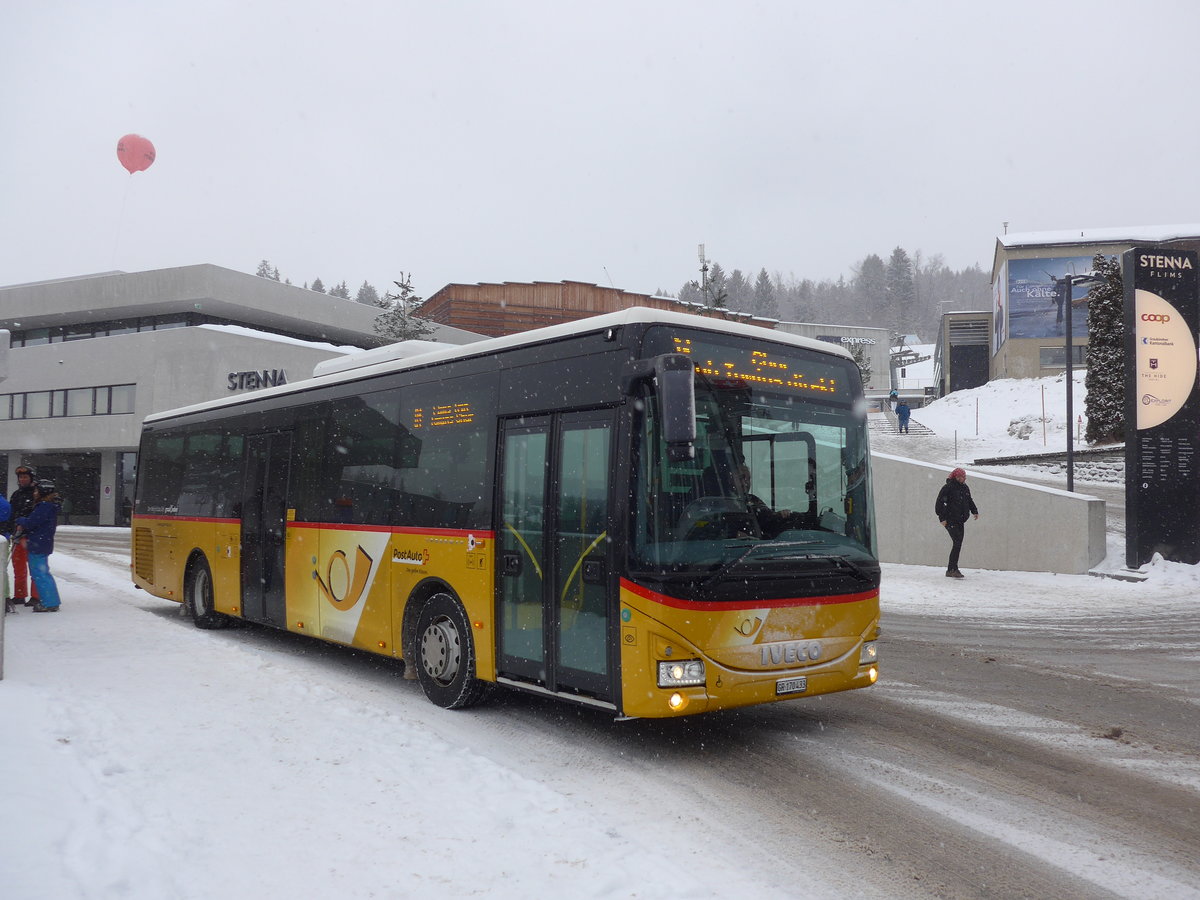 (200'584) - PostAuto Graub�nden - GR 170'433 - Iveco am 2. Januar 2019 in Flims, Bergbahnen