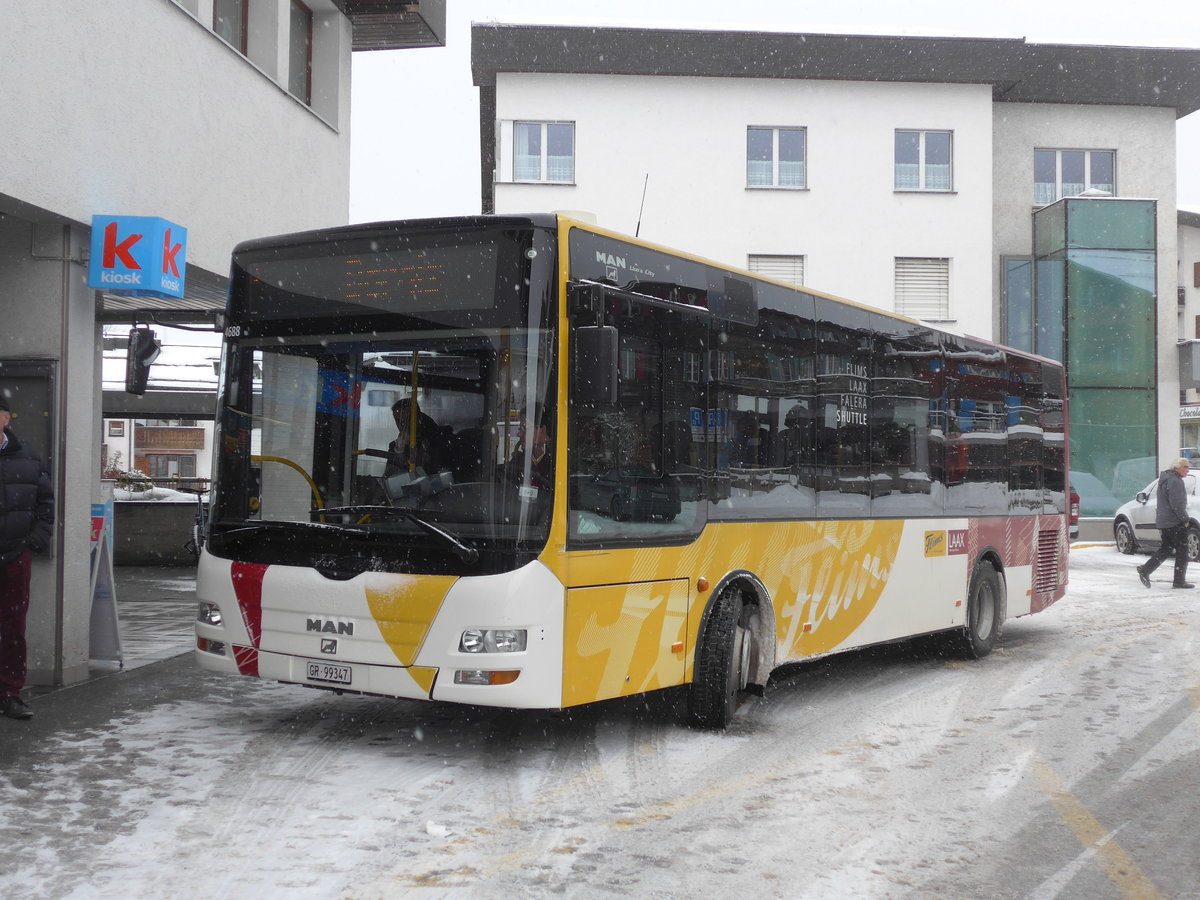 (200'592) - Stuppan, Flims - GR 99'347 - MAN/G�ppel am 2. Januar 2019 in Flims, Post