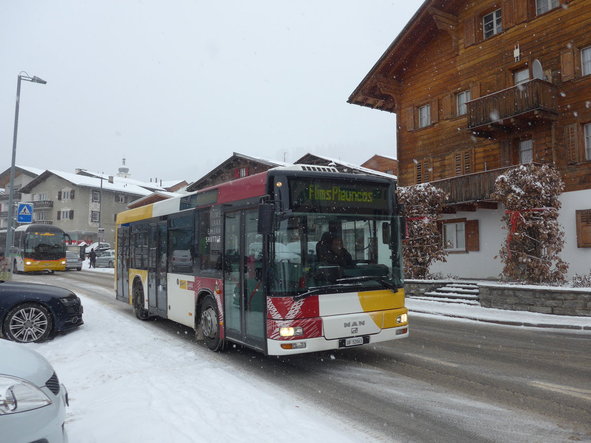 (200'593) - Stuppan, Flims - GR 52'063 - MAN/G�ppel am 2. Januar 2019 in Flims, Post