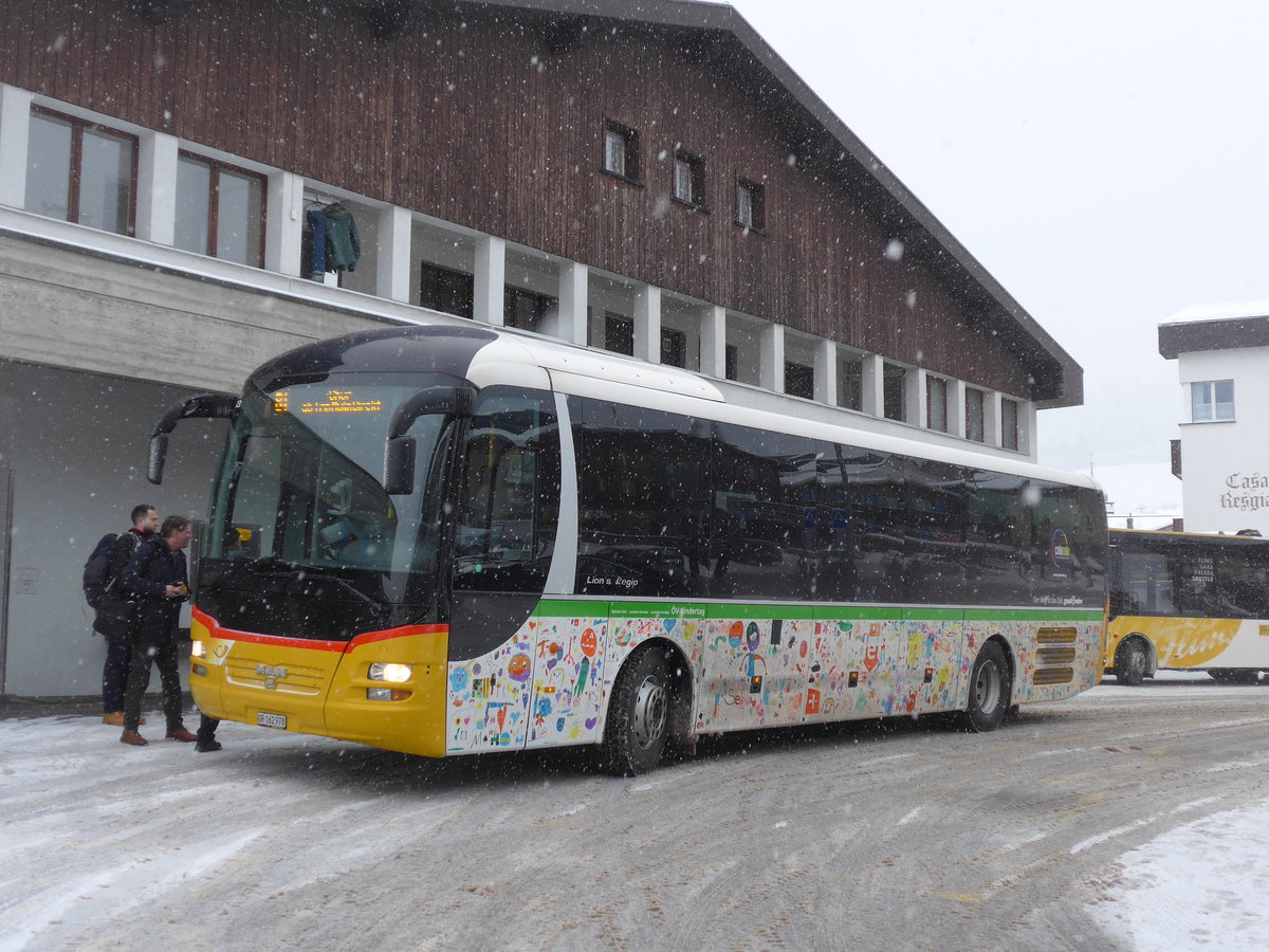 (200'594) - PostAuto Graub�nden - GR 162'978 - MAN am 2. Januar 2019 in Flims, Post