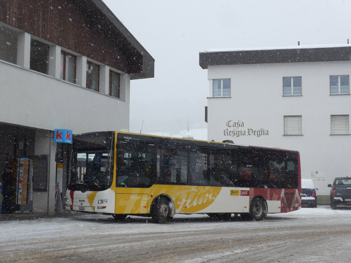 (200'599) - Stuppan, Flims - GR 99'347 - MAN/G�ppel am 2. Januar 2019 in Flims, Post