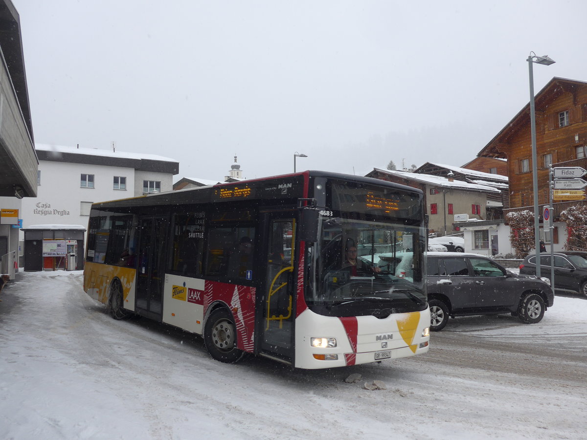 (200'602) - Stuppan, Flims - GR 99'347 - MAN/G�ppel am 2. Januar 2019 in Flims, Post