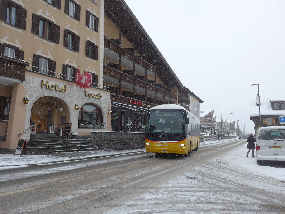 (200'607) - PostAuto Graub�nden - GR 173'205 - MAN am 2. Januar 2019 in Flims, Post
