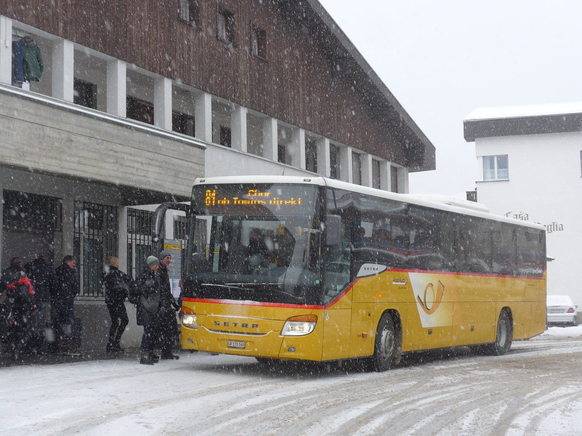 (200'608) - PostAuto Graub�nden - GR 170'160 - Setra am 2. Januar 2019 in Flims, Post