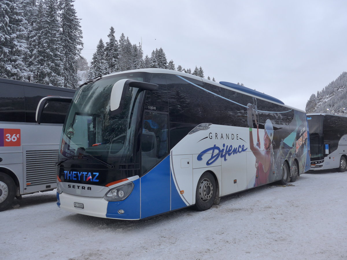 (200'715) - Theytaz, Sion - VS 11'008 - Setra am 12. Januar 2019 in Adelboden, ASB 