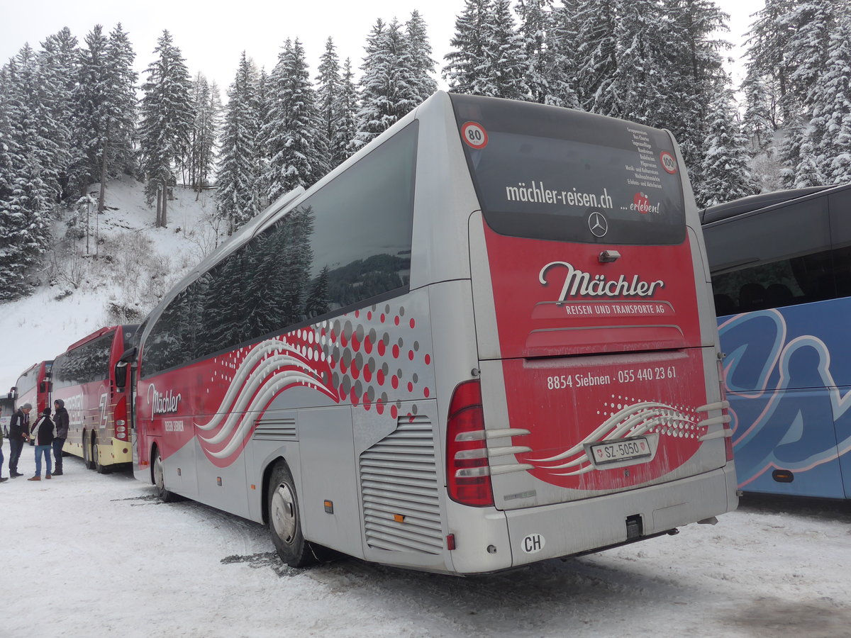 (200'736) - M�chler, Siebnen - SZ 5050 - Mercedes am 12. Januar 2019 in Adelboden, ASB