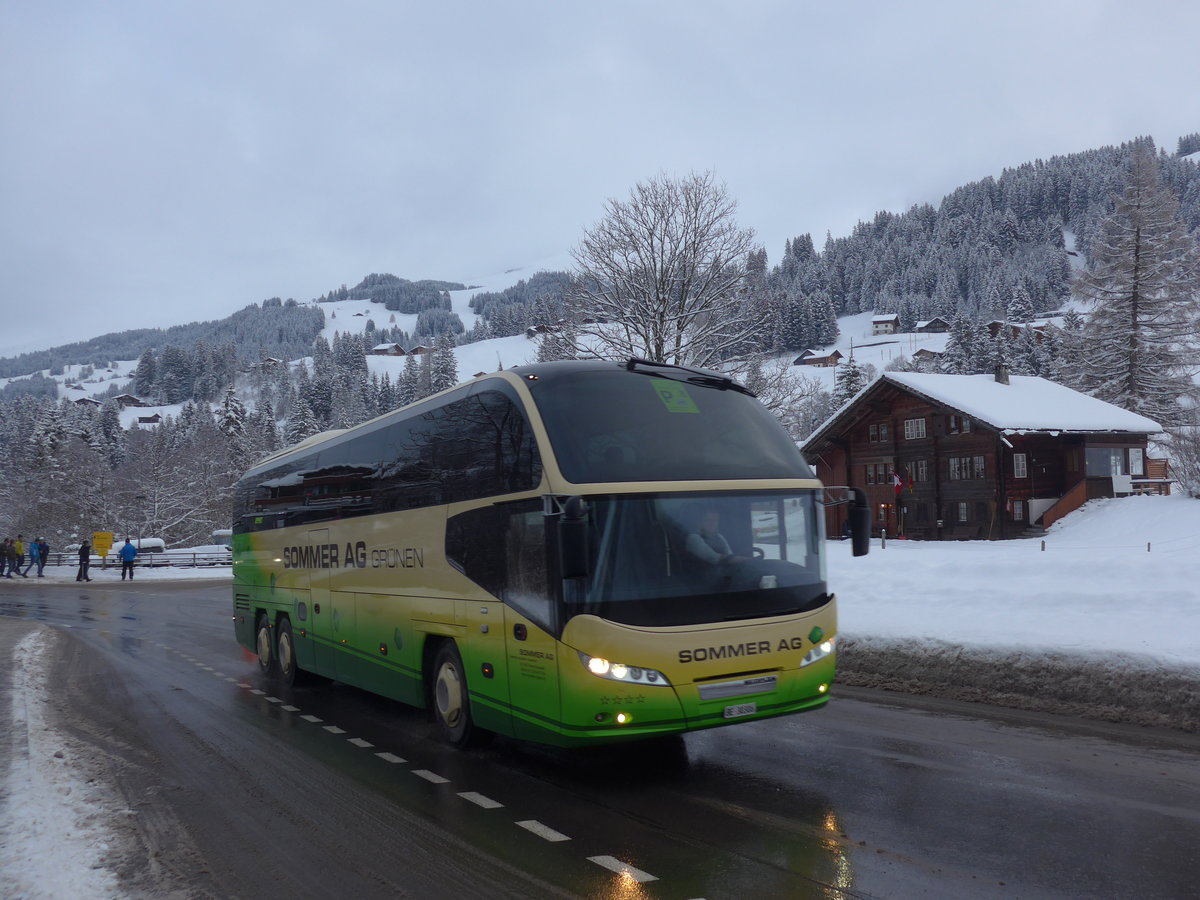 (200'755) - Sommer, Gr�nen - BE 30'306 - Neoplan (ex W�ckerlin, Z�rich) am 12. Januar 2019 in Adelboden, Oey