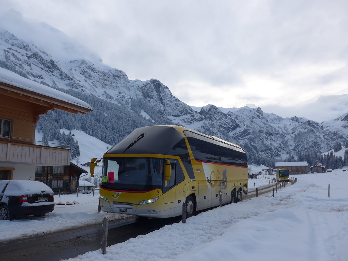 (200'827) - Tschannen, Zofingen - Nr. 22/AG 6803 - Neoplan (ex PostAuto Graub�nden) am 12. Januar 2019 in Adelboden, Weltcup
