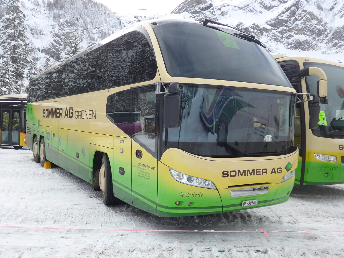 (200'899) - Sommer, Gr�nen - BE 30'306 - Neoplan (ex W�ckerlin, Z�rich) am 12. Januar 2019 in Adelboden, Unter dem Birg