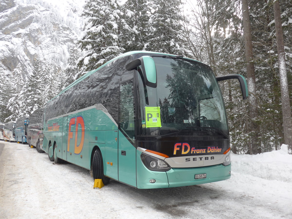 (200'924) - D�hler, Uzwil - Nr. 66/SG 268'754 - Setra am 12. Januar 2019 in Adelboden, Unter dem Birg